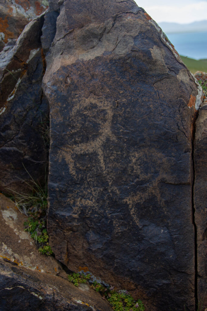 petroglyphs Son Kul Lake 