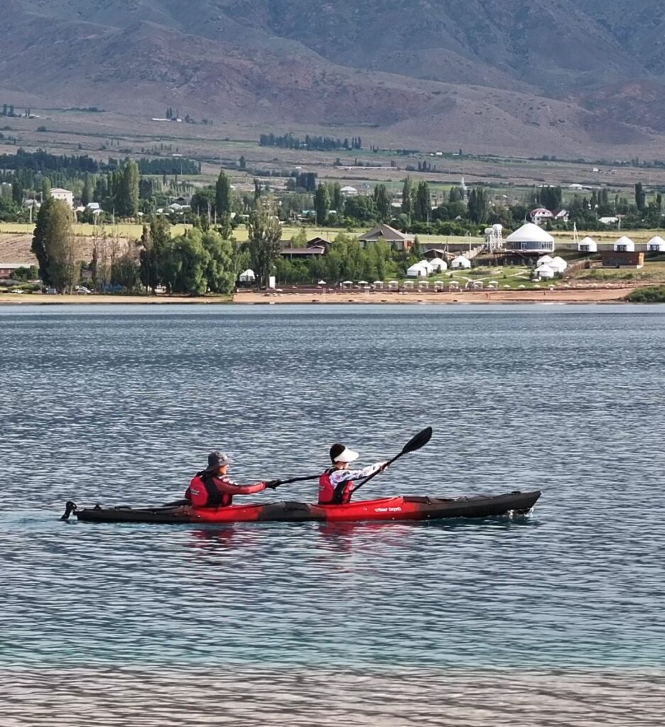 kayaking Issyk kul lake